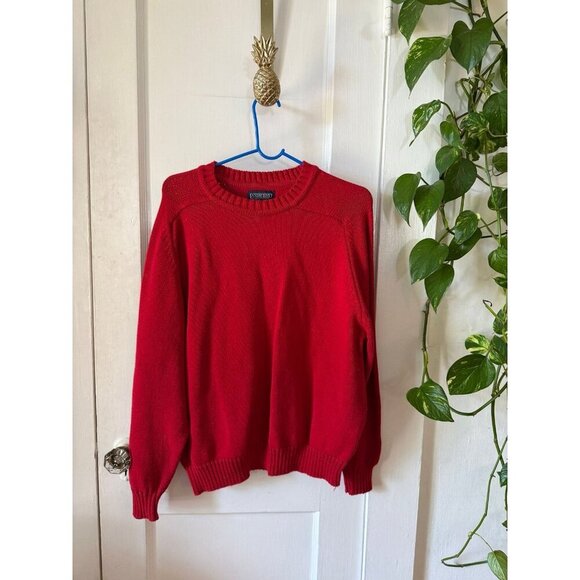 Lands End women’s size large red sweater - Picture 1 of 7